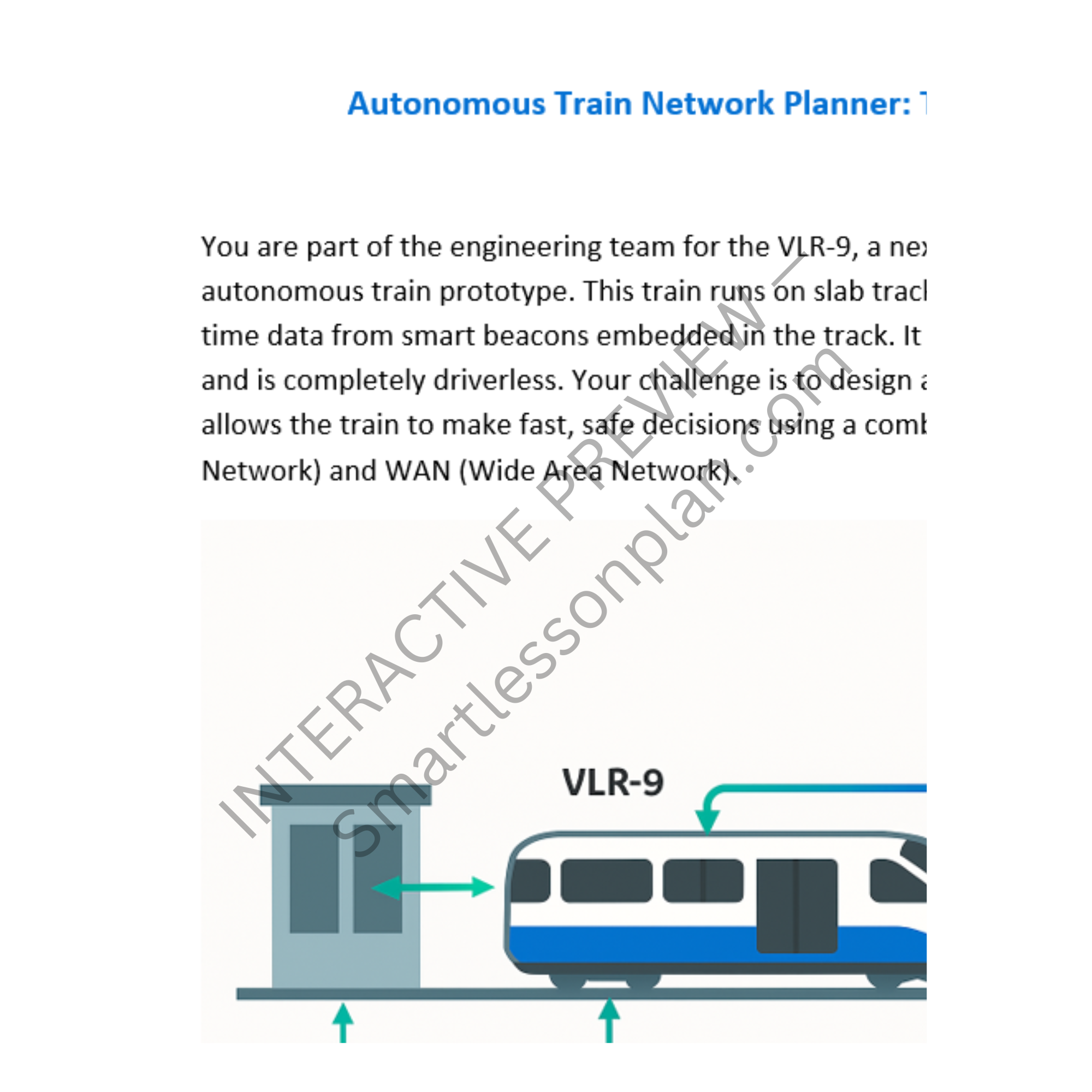 ST1: Lesson 5 Autonomous Train Control Network