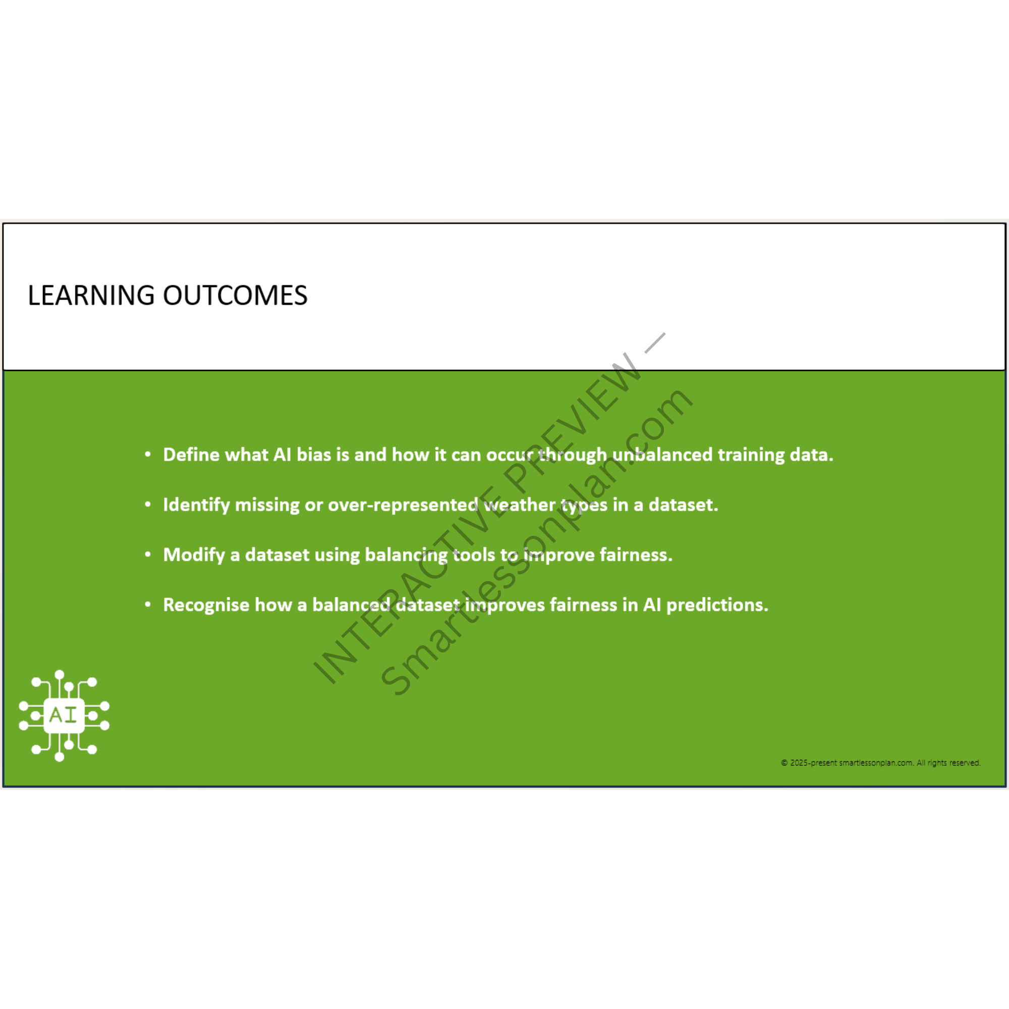 AI2: Lesson 4 Training AI and Bias The Importance of Data