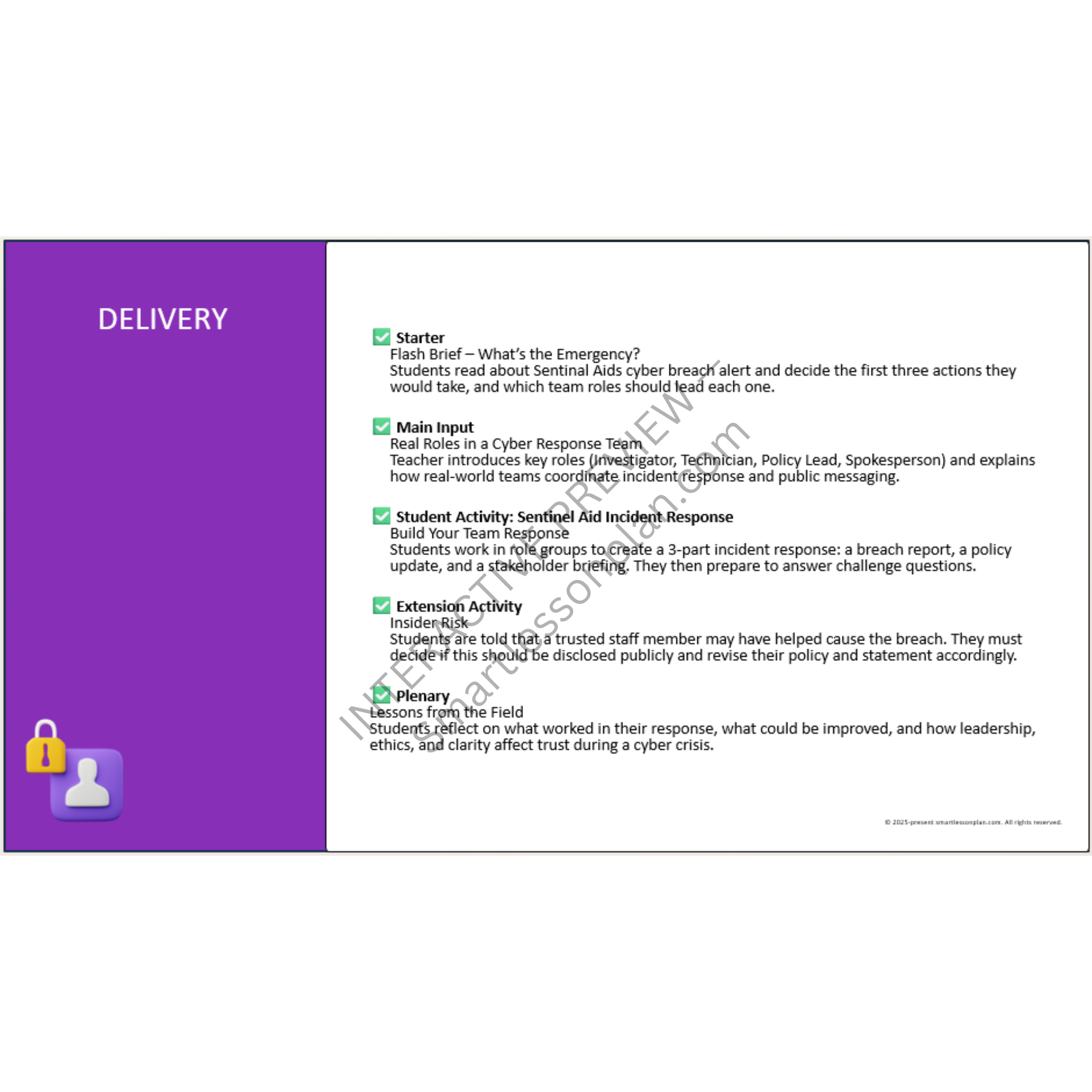 DF3: Lesson 6 Coordinating a Cybersecurity Incident Response Team