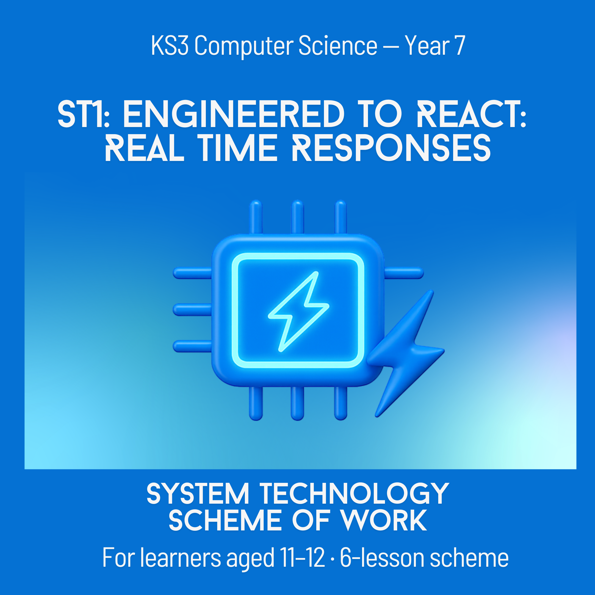 ST1 Scheme of work: Engineered to React Real Time Responses. Year 7 (6 Lessons)